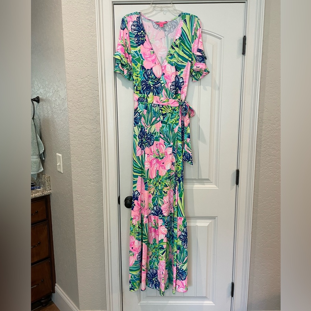Lilly Pulitzer wrap maxi dress